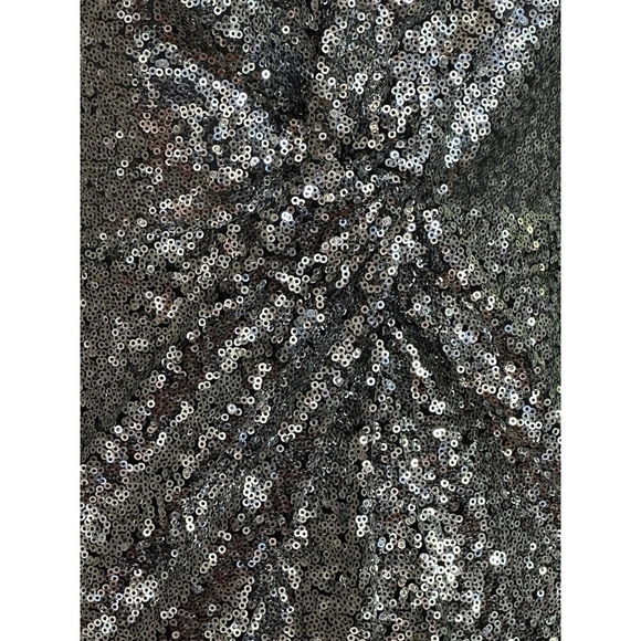 Calvin Klein Sequined Ombre Maxi Dress Silver Purple V-Neck Ball Gown Size 8 - Picture 6 of 9